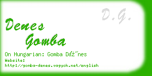 denes gomba business card